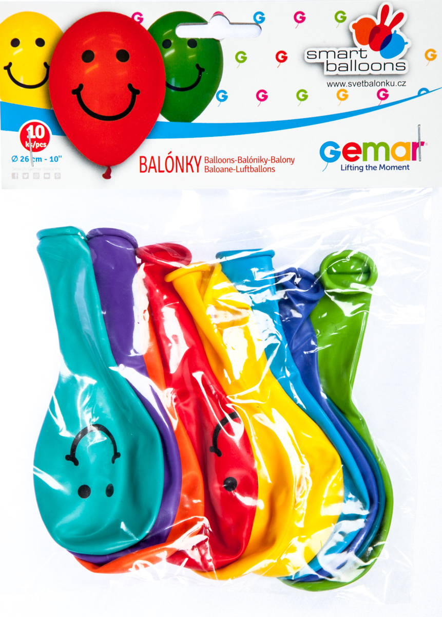 GEMAR Balónek nafukovací 26 cm barevný mix 