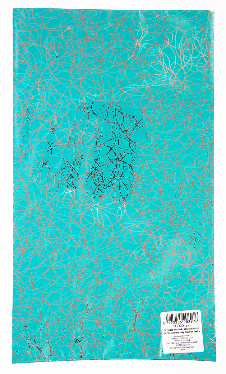 Flexio Sáček 20 x 35 cm metal modrý 1 ks