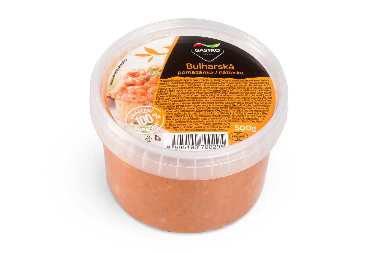 GASTRO MENU Pomazánka bulharská chlaz. 500 g