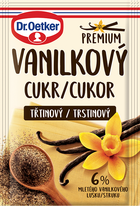 Dr. Oetker Cukr třtinový s mletým vanilkovým luskem 30 x 8 g