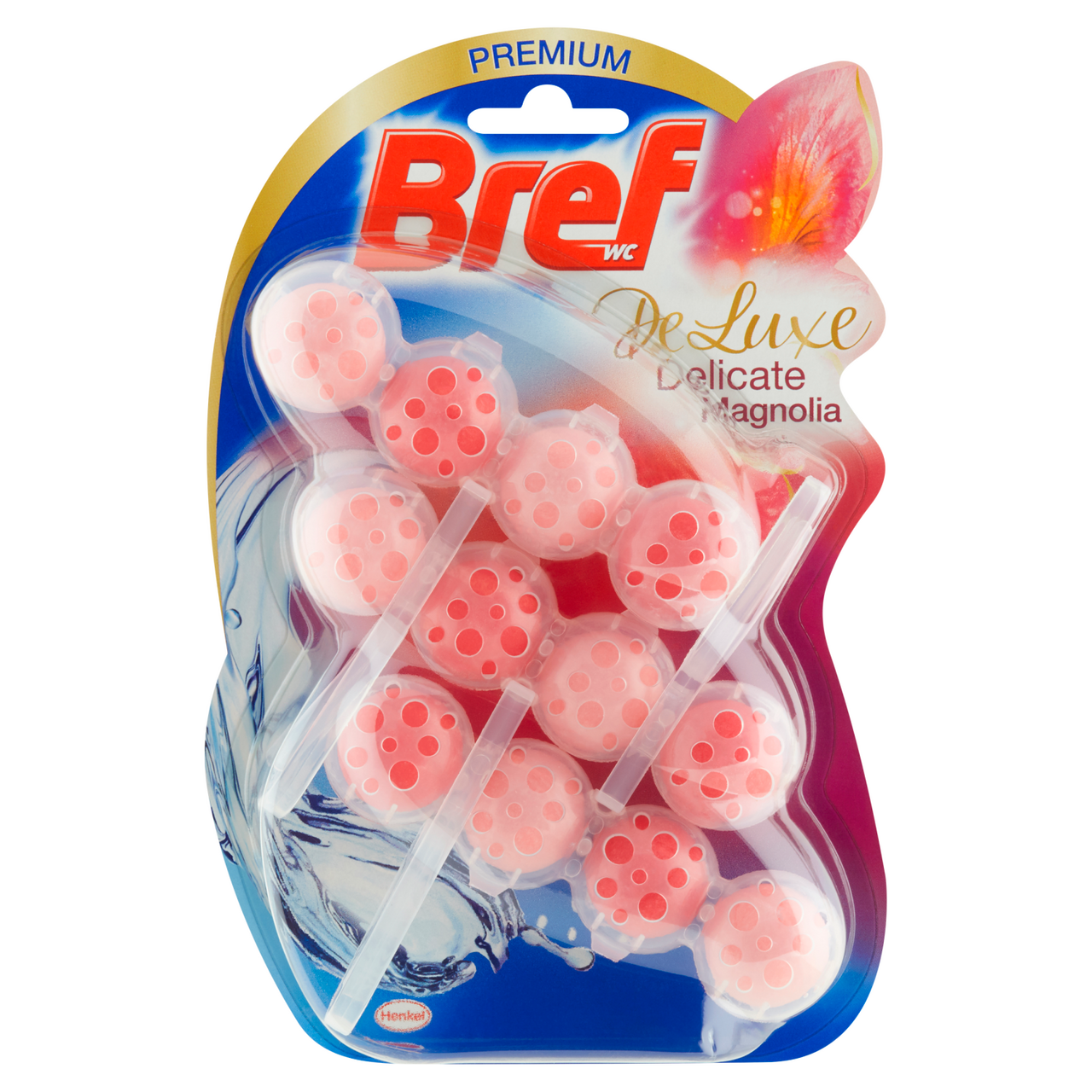 Bref DeLuxe Delicate Magnolia tuhý WC blok 3 x 50 g