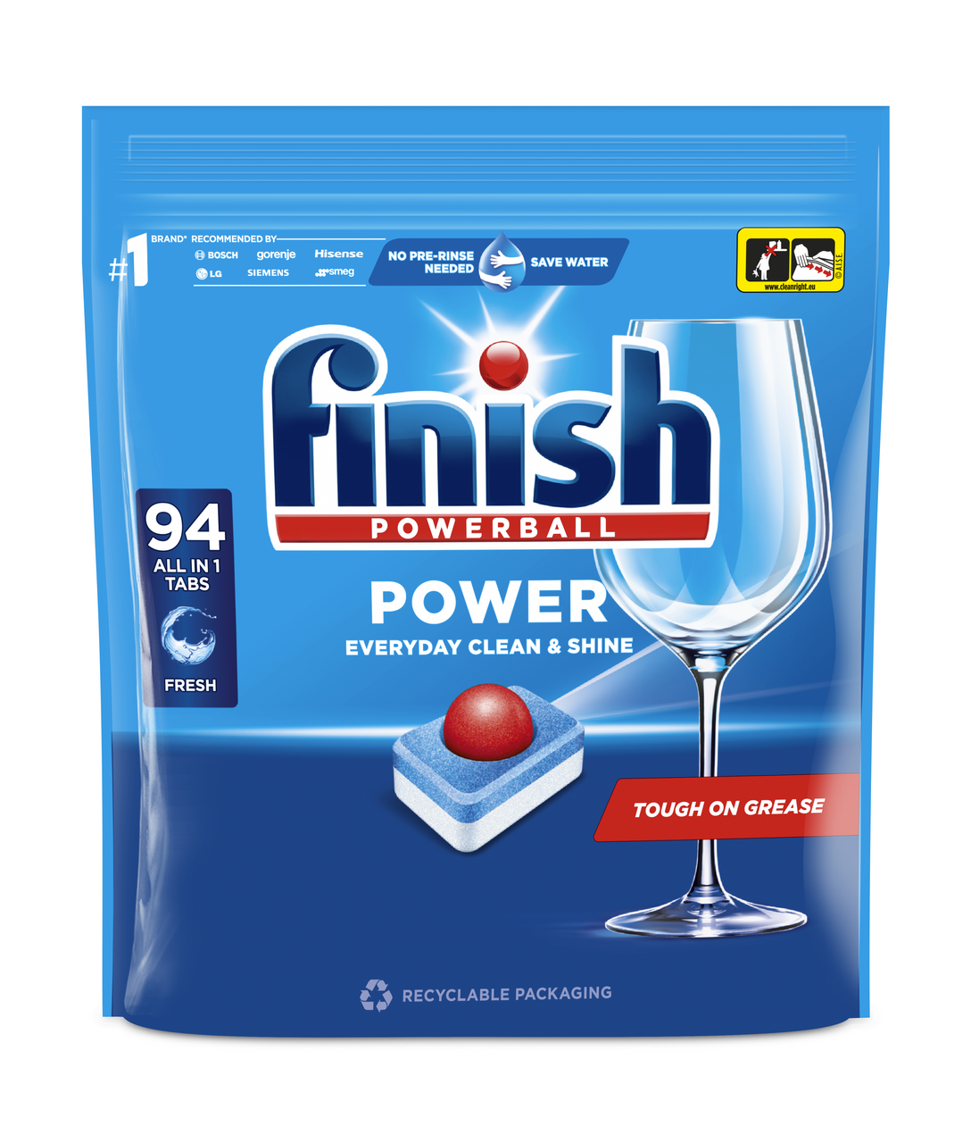 finish Powerball All in 1 Max Regular tablety do myčky 94 ks (1504 g)
