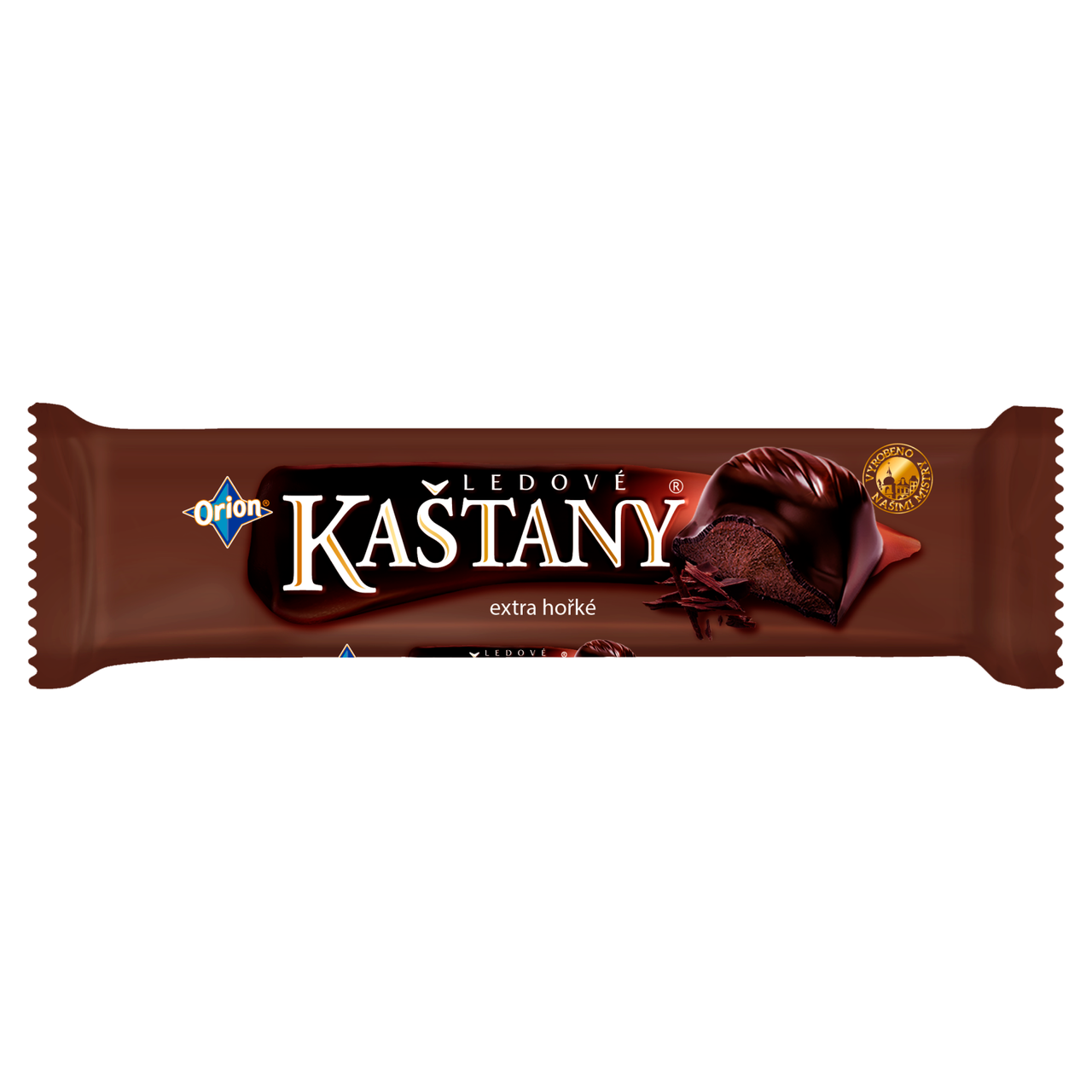 Orion Ledové kaštany Tyčinka v extra hořké čokoládě s náplní 48 x 45 g