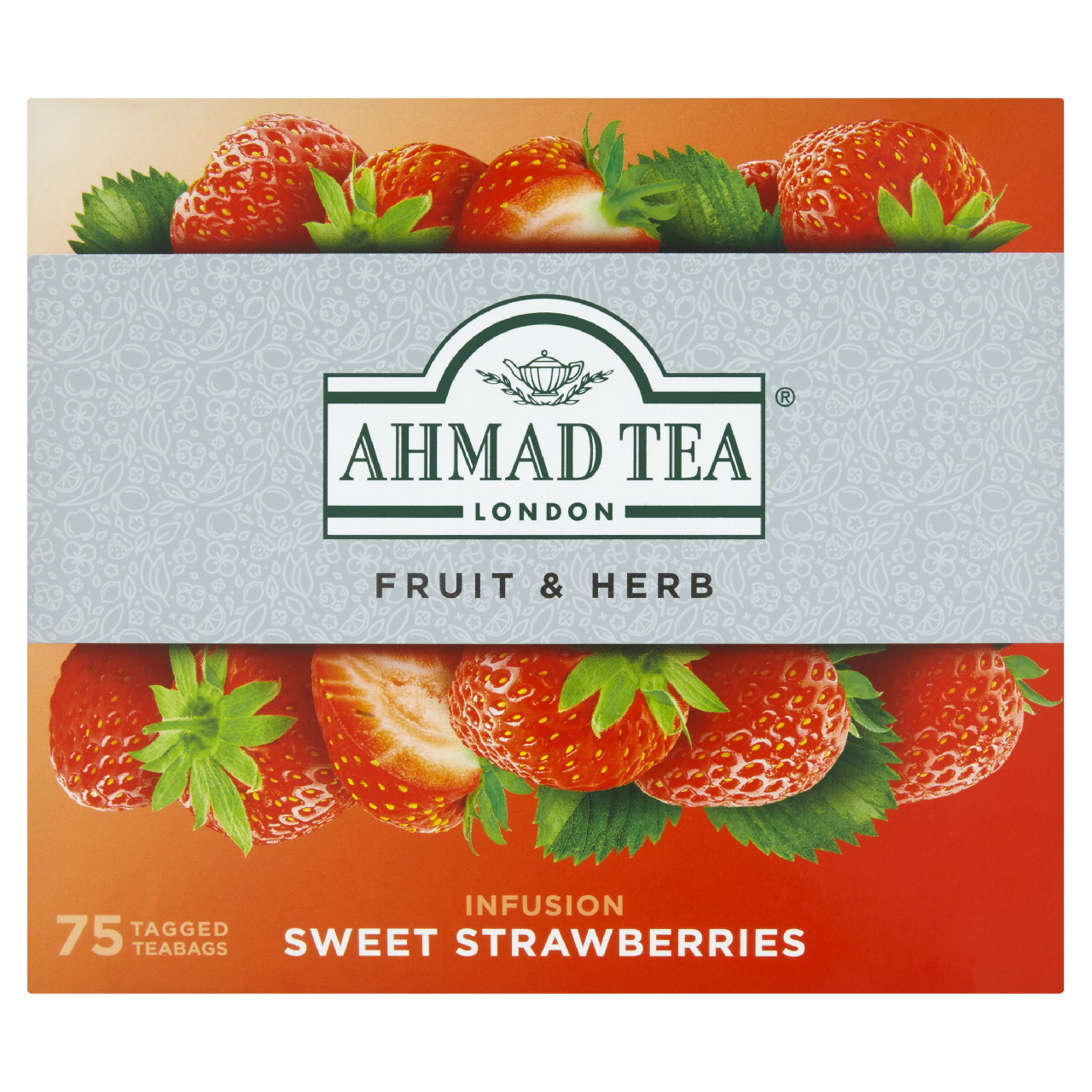 AHMAD TEA Čaj bylinný sladké jahody 75 x 1,8 g