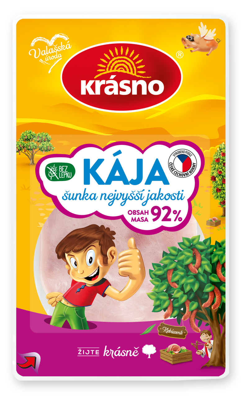 krásno Kája Šunka nejvyšší jakosti krájená chlaz. 100 g