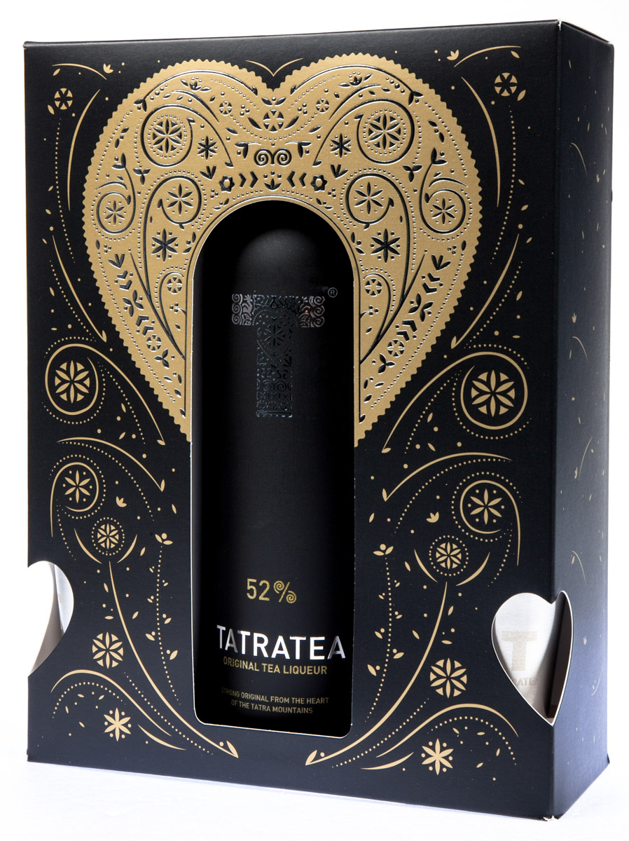 TATRATEA Bylinný 52% 700 ml + pohárky 2 ks