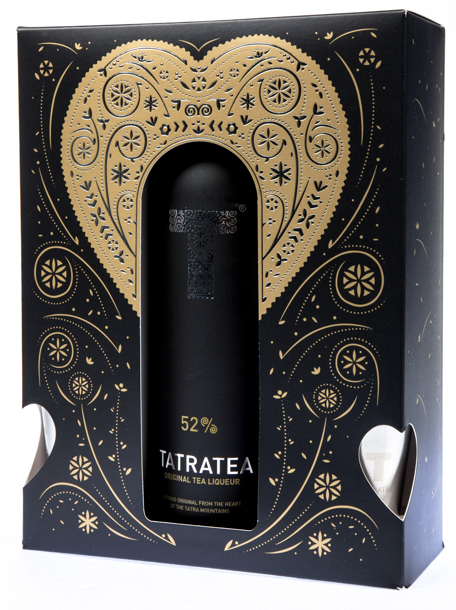 TATRATEA Bylinný 52% 700 ml + pohárky 2 ks