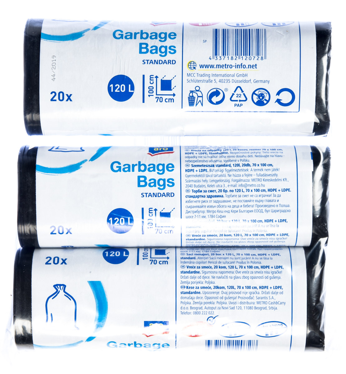 aro Pytel na odpad Standard 120 l 3 x 20 ks