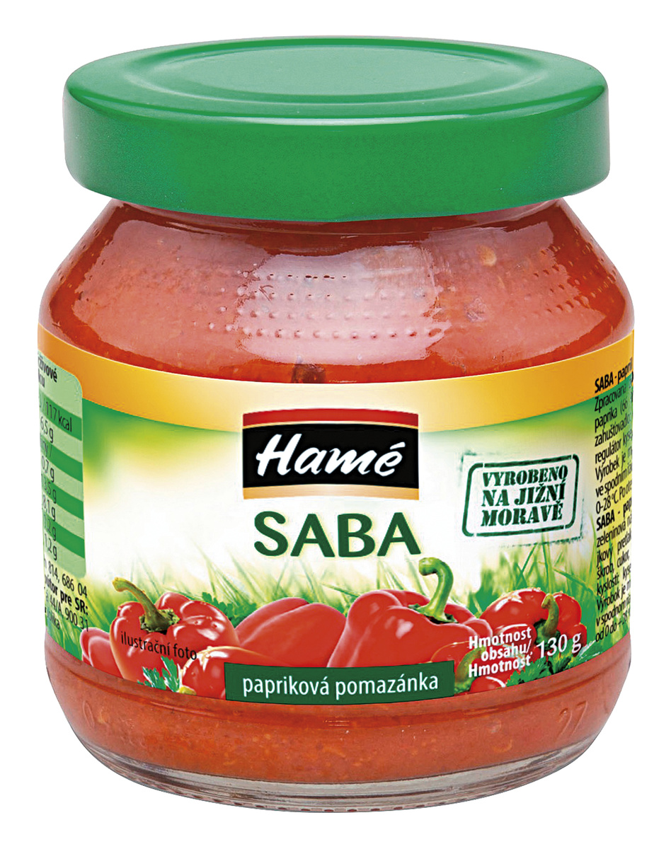 Hamé Saba papriková pomazánka 12 x 130 g