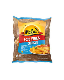 McCain 1-2-3 Fries Crinkle bramborové hranolky vlnky mraž. 12 x 750 g