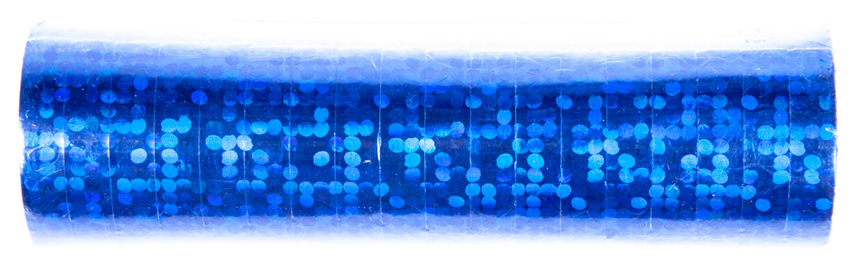 PARTY DECO Serpentýny hologram 3,8 m modrá 18 ks