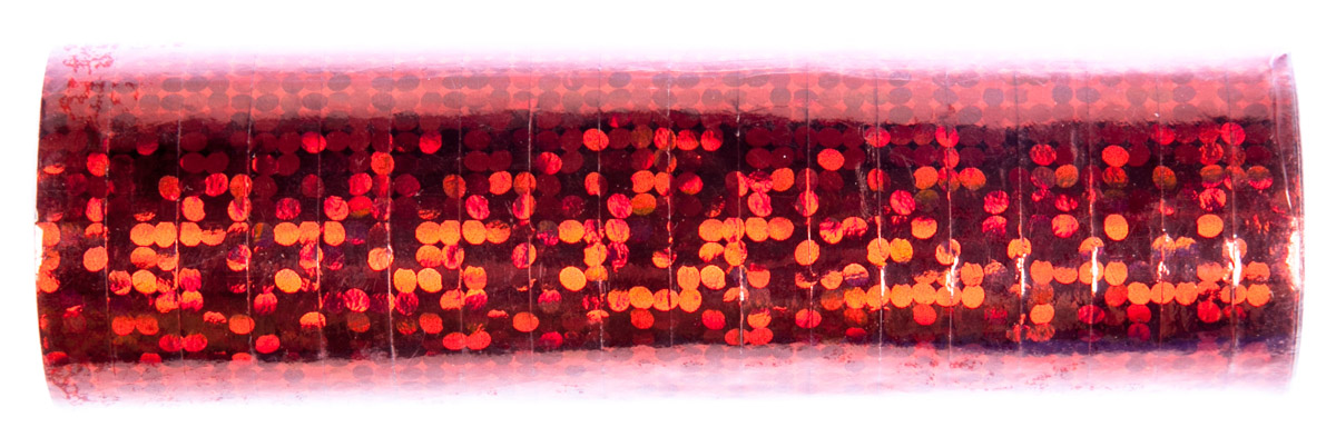 PARTY DECO Serpentýny hologram 3,8 m červené 18 ks