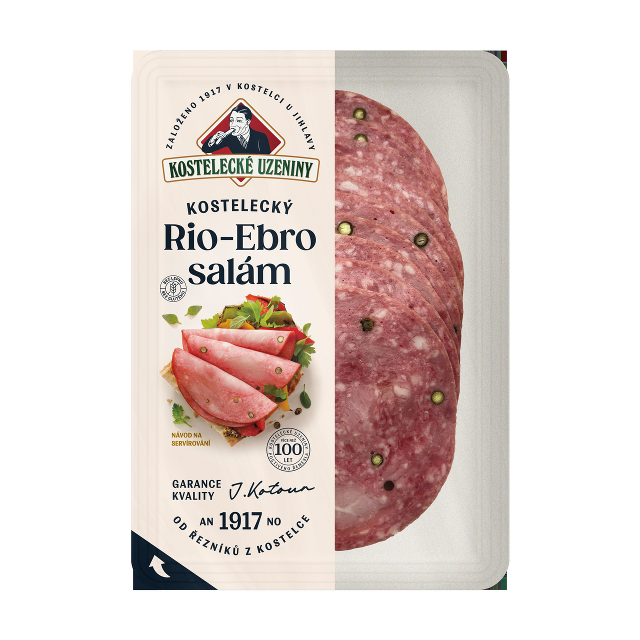 Kostelecké uzeniny Salám Rio Ebro chlaz. 100 g