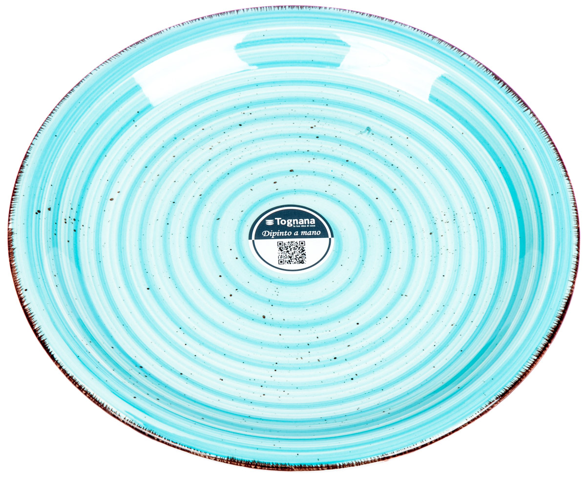 Talíř mělký LOUISE 27 cm kamenina modrý 6 ks