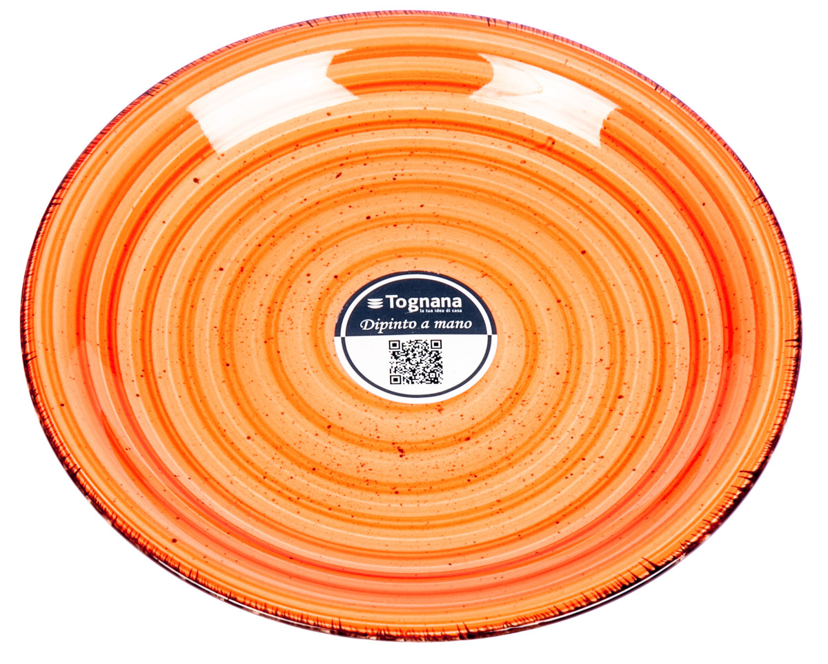 Talíř dezertní LOUISE 19 cm kamenina oranžový 6 ks