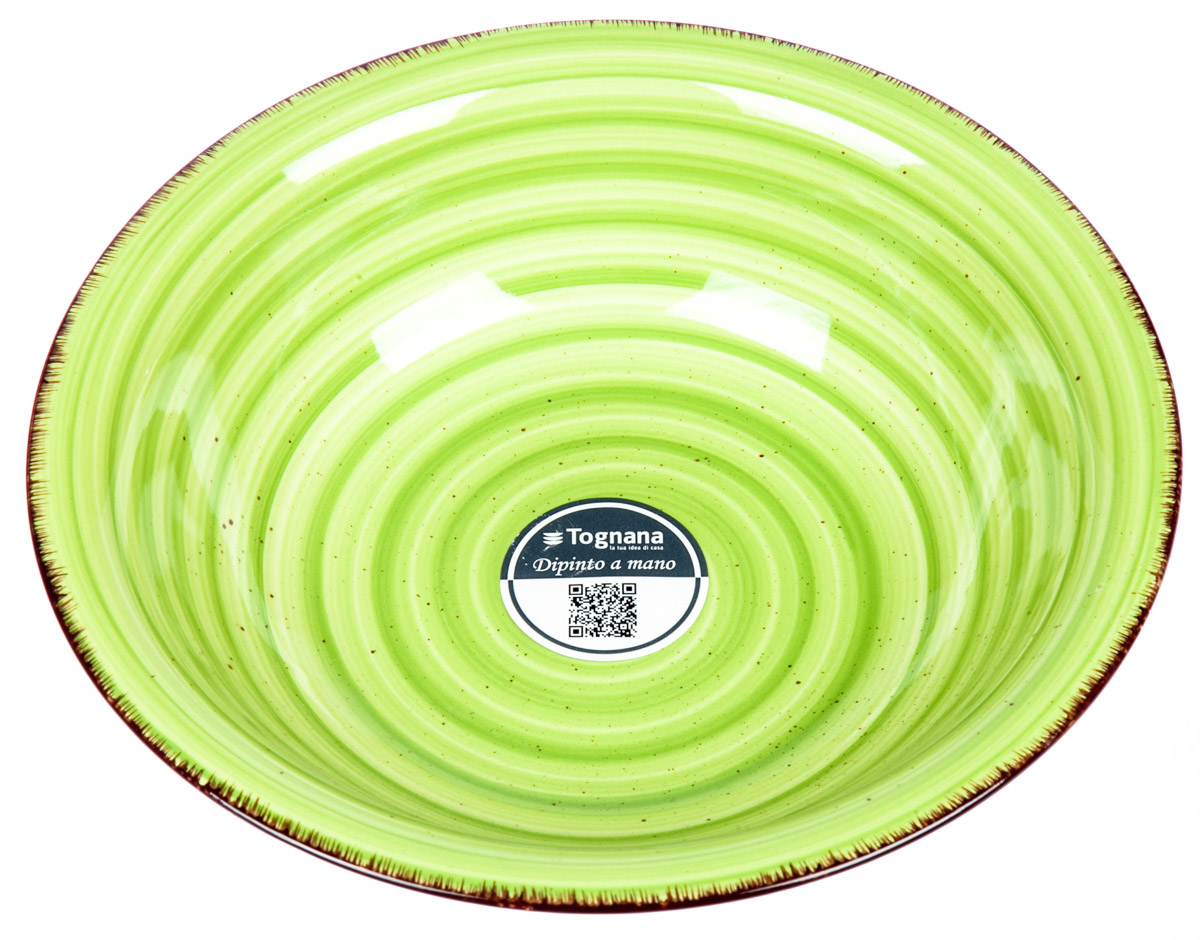 Talíř hluboký LOUISE 21 cm kamenina zelený 6 ks