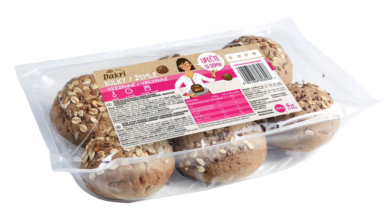 Bulky vícezrnné k dopečení 6 x 50 g