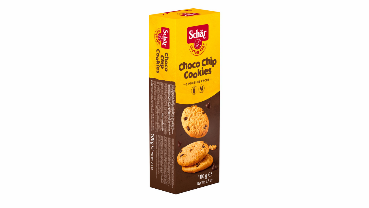 Schär Choco chip cookie sušenky bez lepku s kousky čokolády 100 g