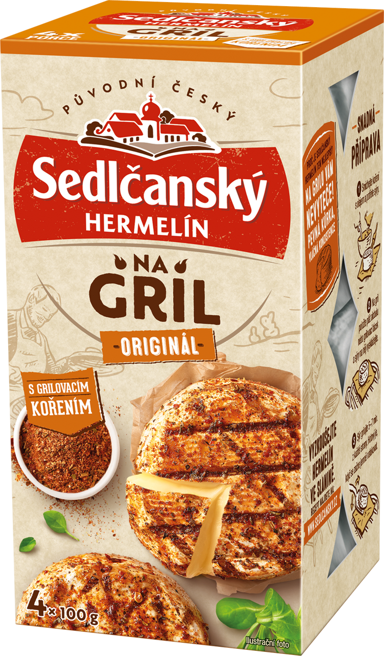 Sedlčanský Hermelín na gril s kořením chlaz. 4 x 100 g