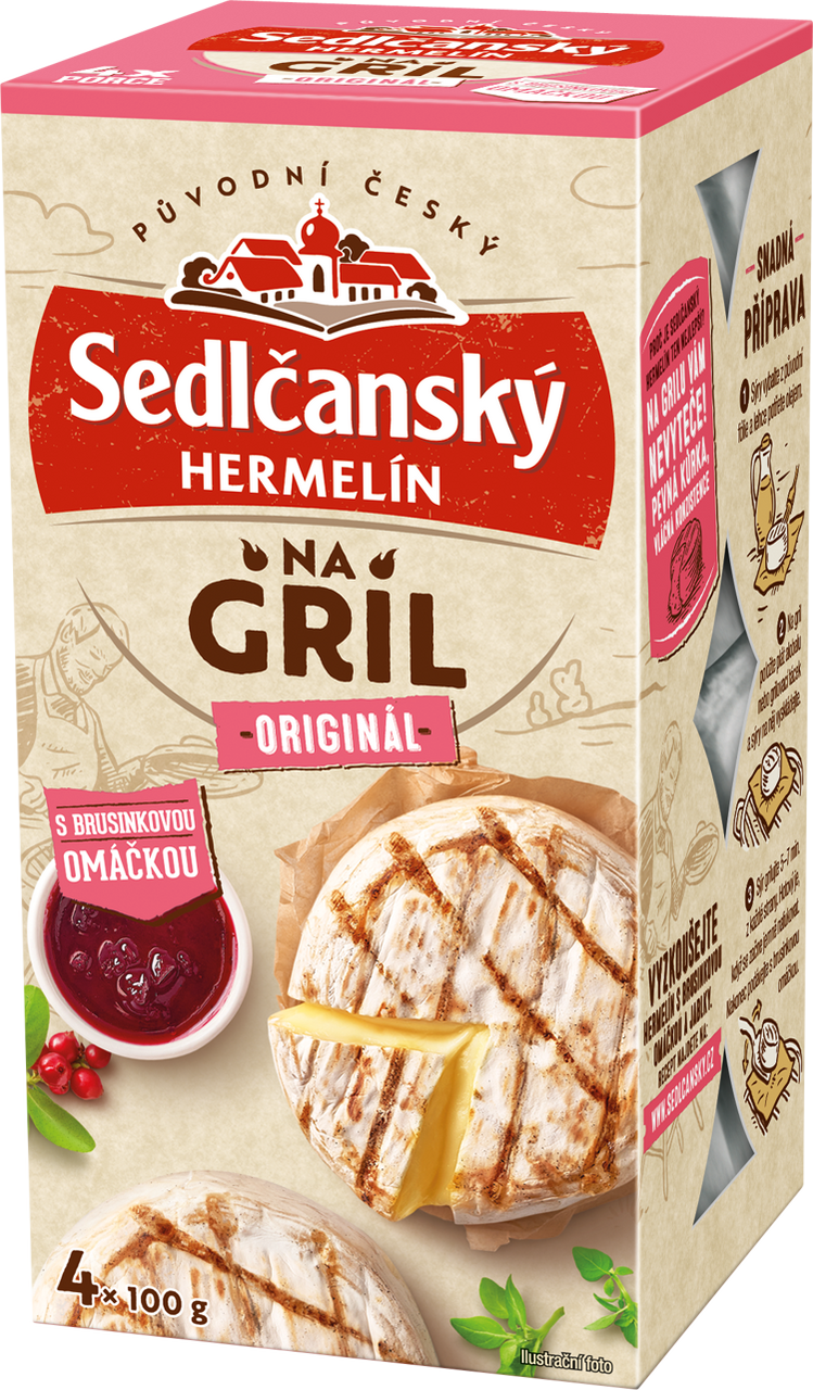 Sedlčanský Hermelín na gril Brusinky chlaz. 4 x 100 g