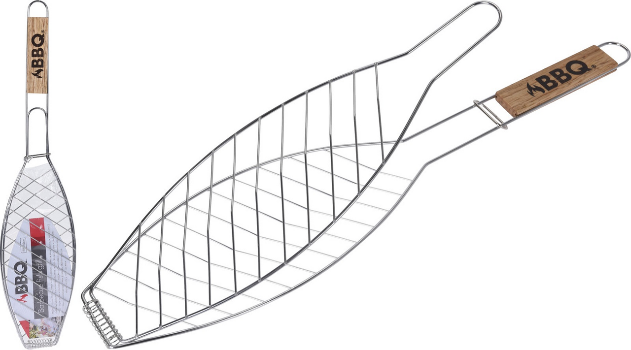 Rošt na ryby BBQ 58 cm metal 1 ks