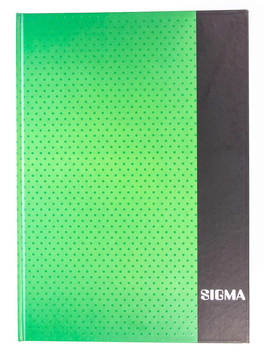 SIGMA Kniha záznamní A4 80 listů linkovaná zelená 1 ks