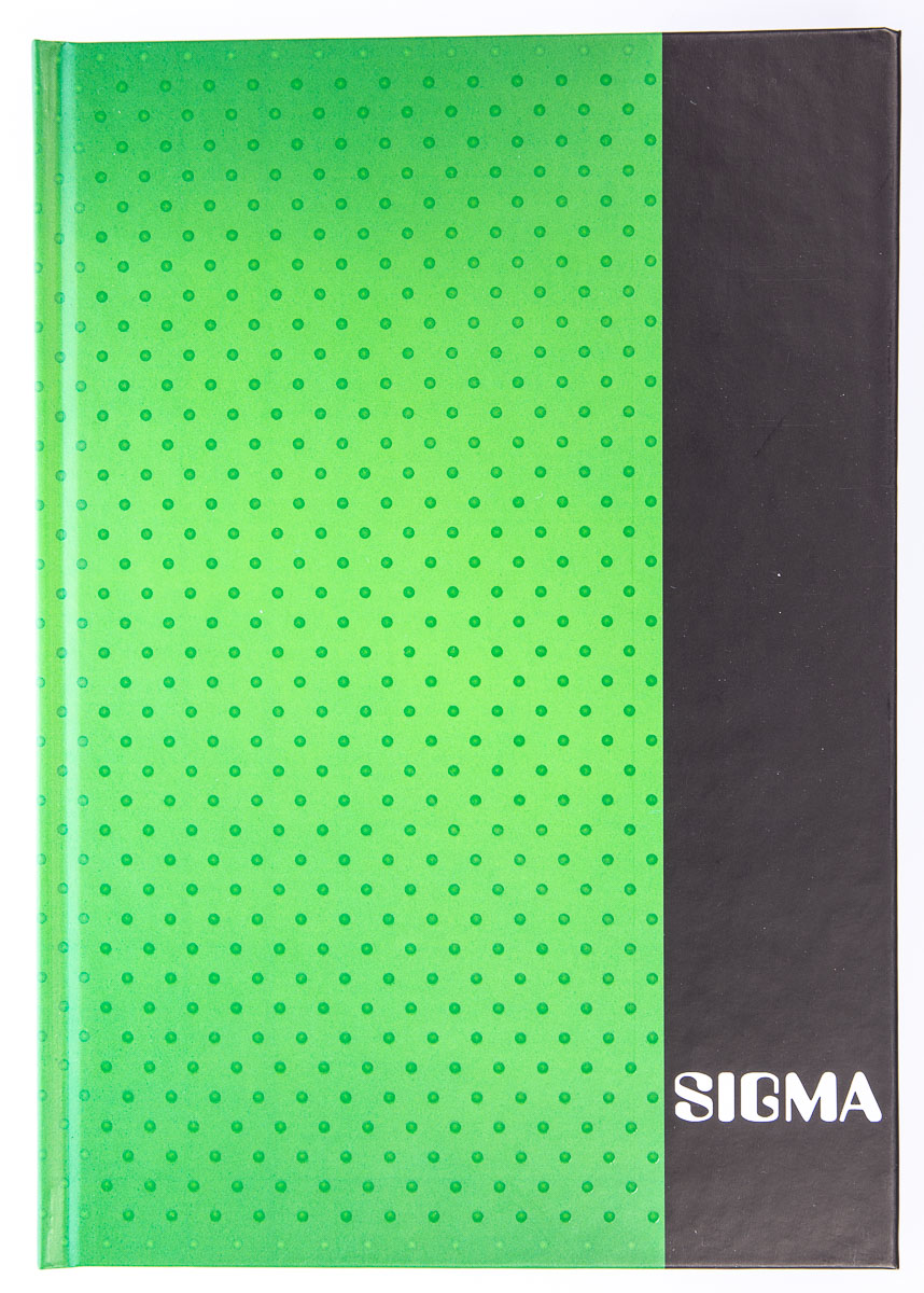 SIGMA Kniha záznamní A5 80 listů linkovaná zelená 1 ks