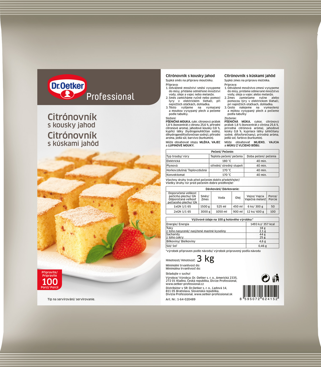 Dr. Oetker Citrónovník s jahodovými kousky 1 ks