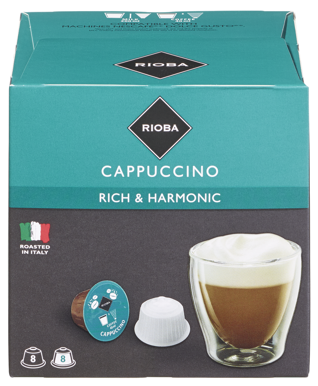 RIOBA Cappuccino kávové kapsle 16 ks