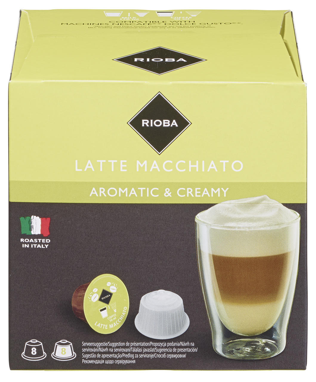 RIOBA Latte Macchiato kávové kapsle 16 ks