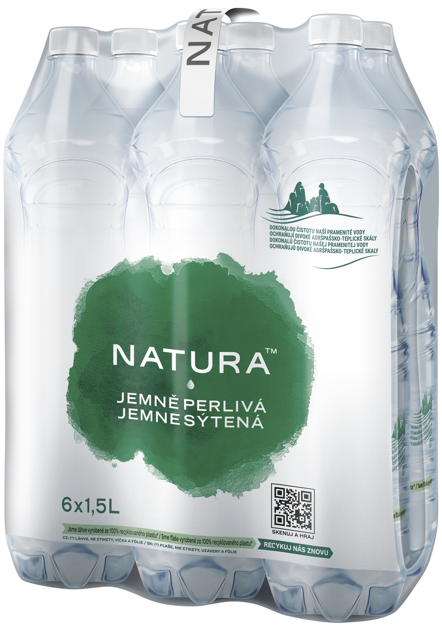 NATURA Voda jemně perlivá 6 x 1,5 l