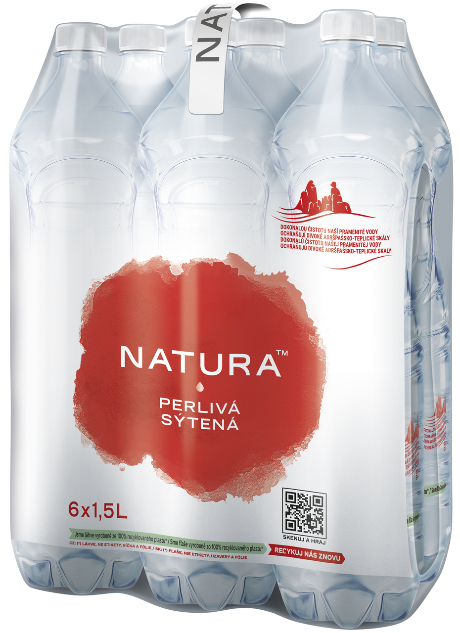 NATURA Voda perlivá 6 x 1,5 l