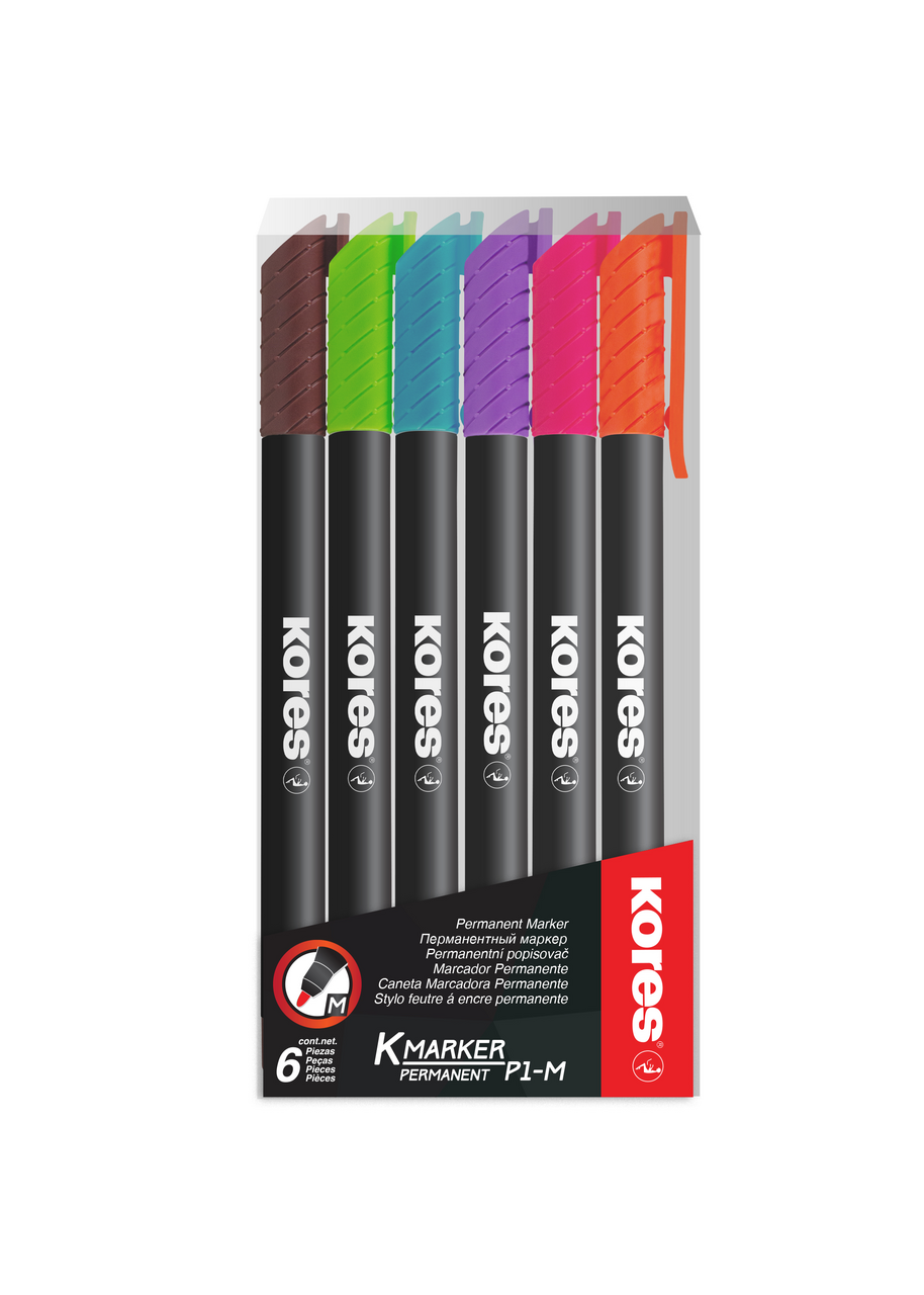 Kores Popisovač K-M permanentní mix 6 ks