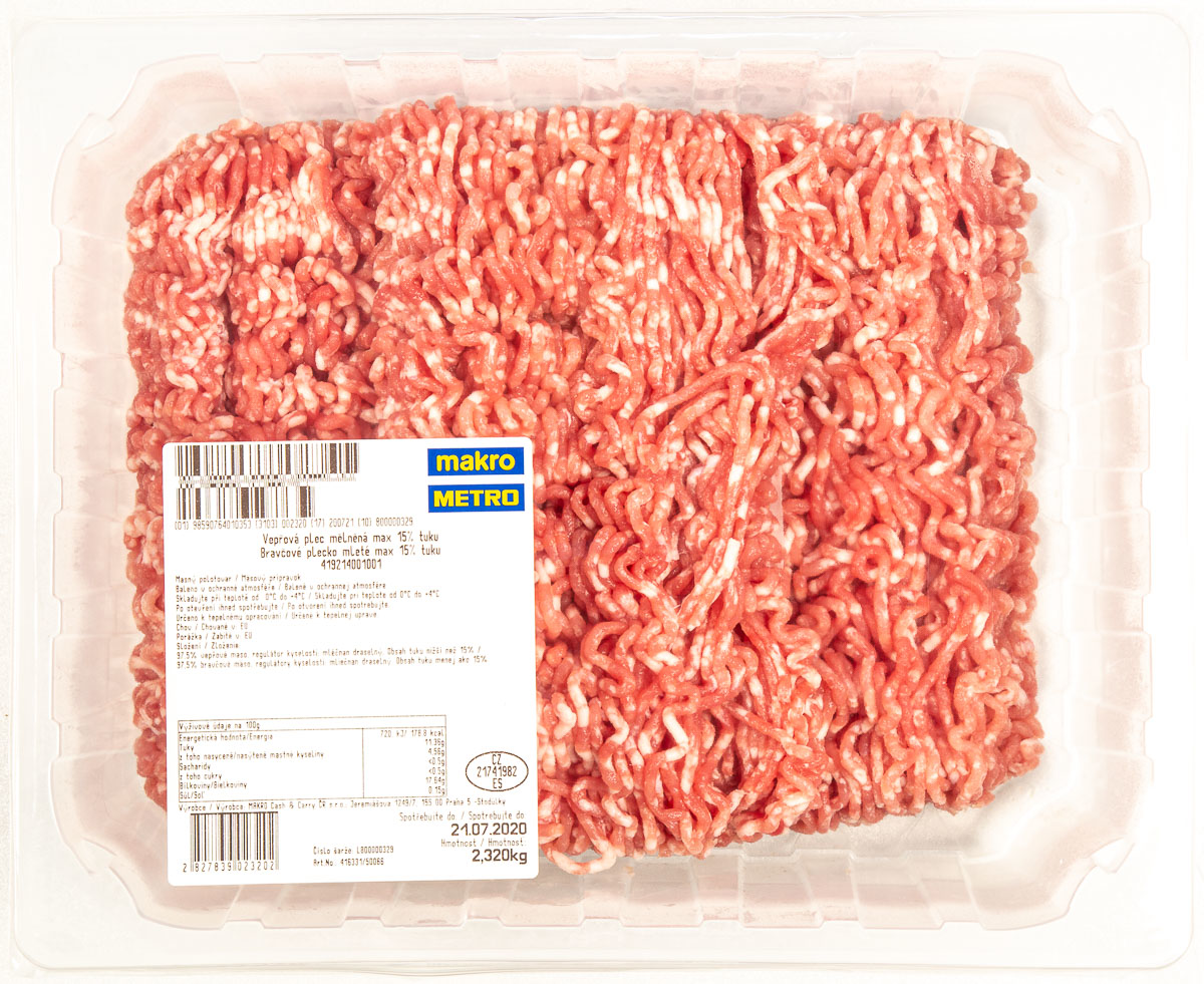 Vepřové sekané 20 % tuku chlaz. váž. cca 2 kg