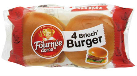 LA FOURNEE DOREE Briochés Burger 4 x 62,5 g