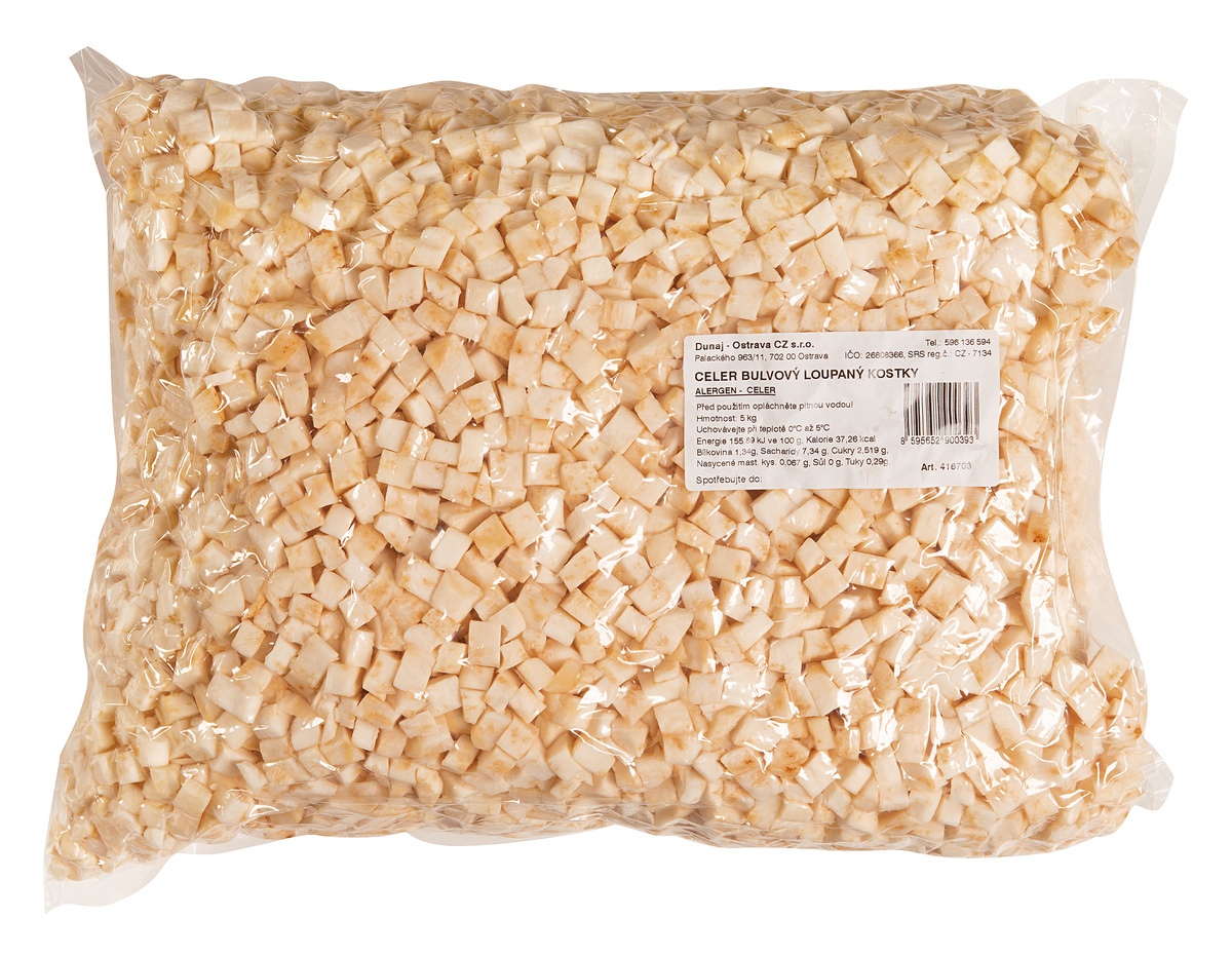 Celer loupaný kostky 8 x 8 mm CZ chlaz. 5 kg