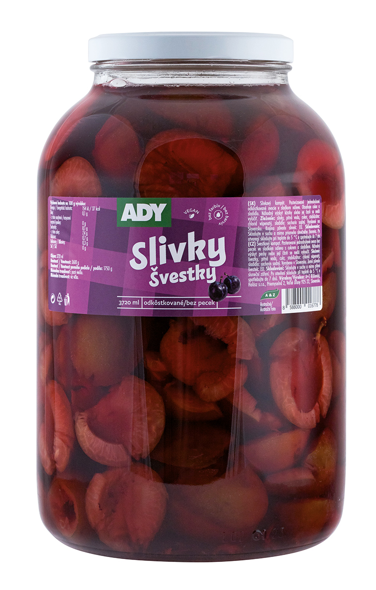 ADY Švestky bez pecky 3,72 l