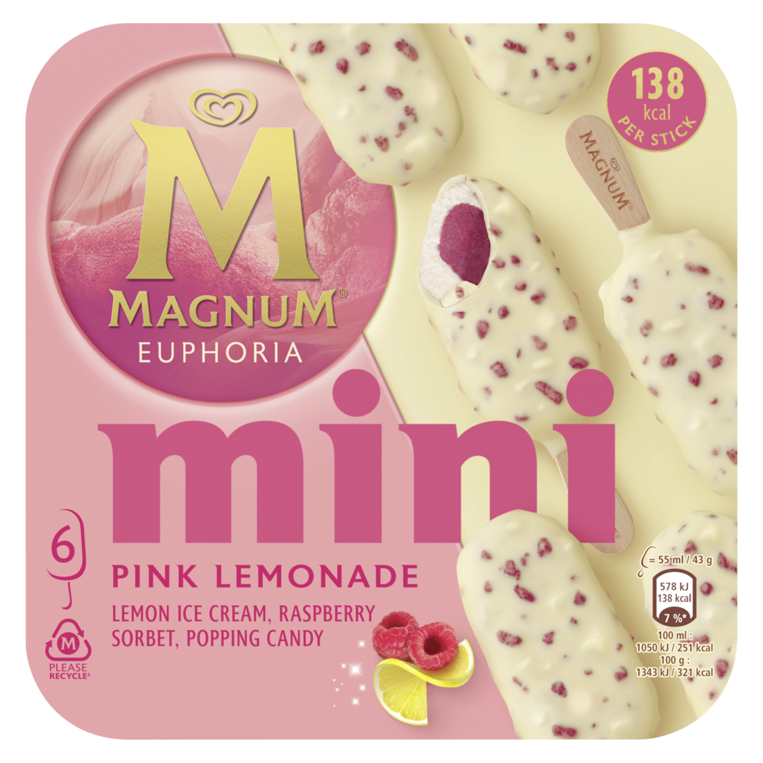MAGNUM Mini Euphoria Multipack mraž. 6 x 55 ml