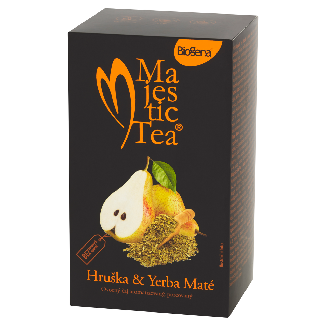 Biogena Majestic Tea hruška-yerba matte aromatizovaný čaj porce 50 g (20 x 2,5 g)