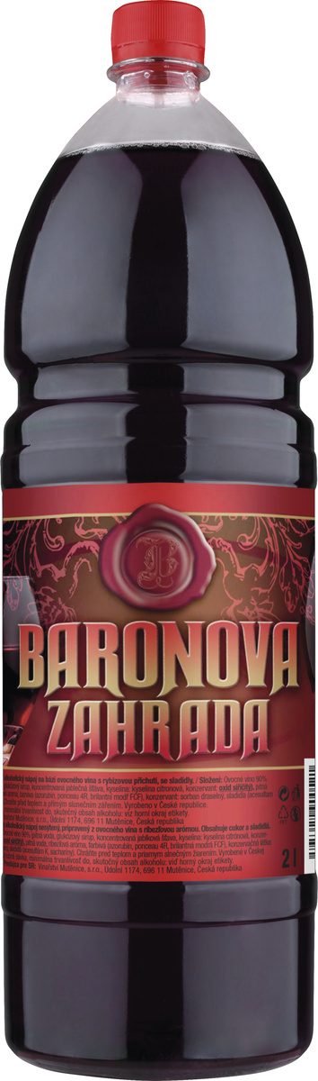 Mutěnice Baronova zahrada Víno ovocné červené 2 l