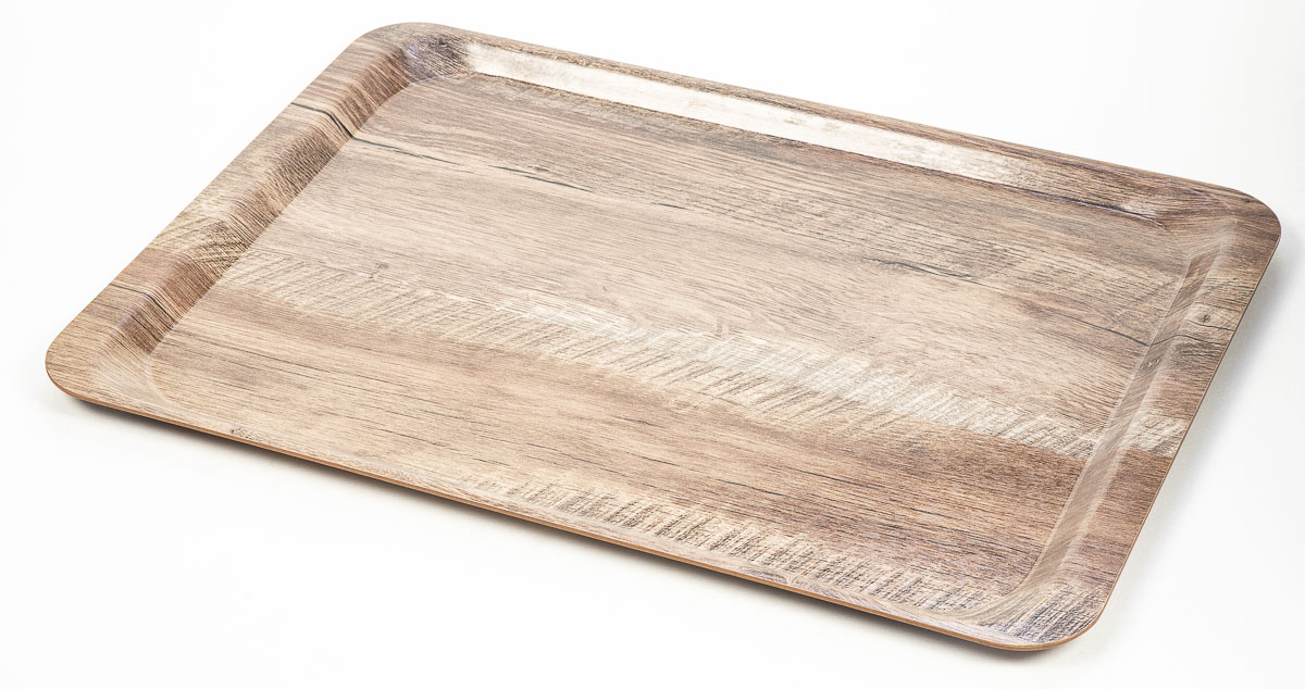 HENDI Podnos 53 x 37 cm melamin tmavý dub 1 ks