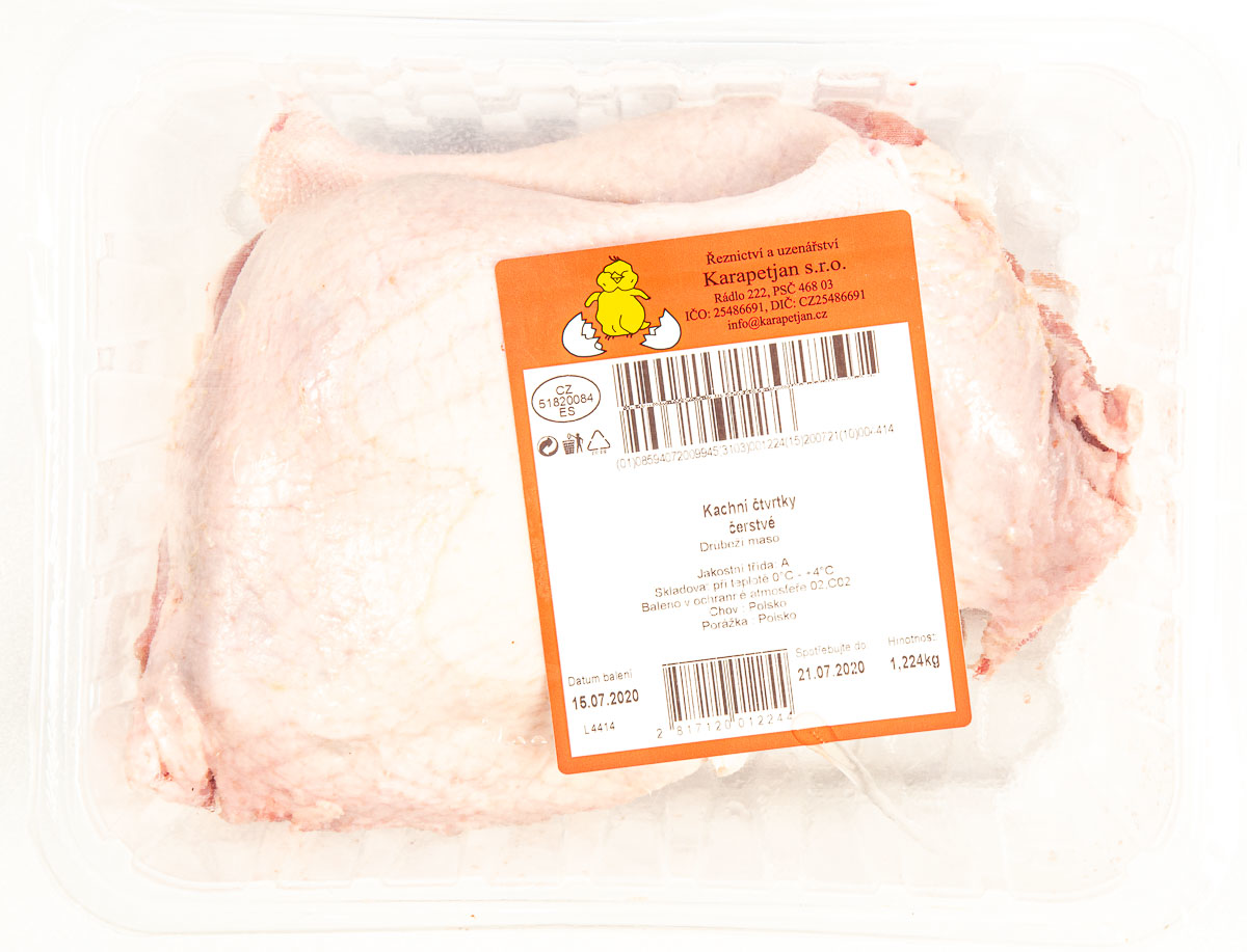 Čtvrtky kachní ochranná atmos. chlaz. váž. cca 1 kg