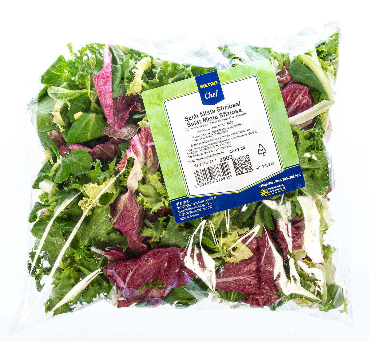 METRO Chef Salát Mista Sfiziosa čerstvý 200 g sáček
