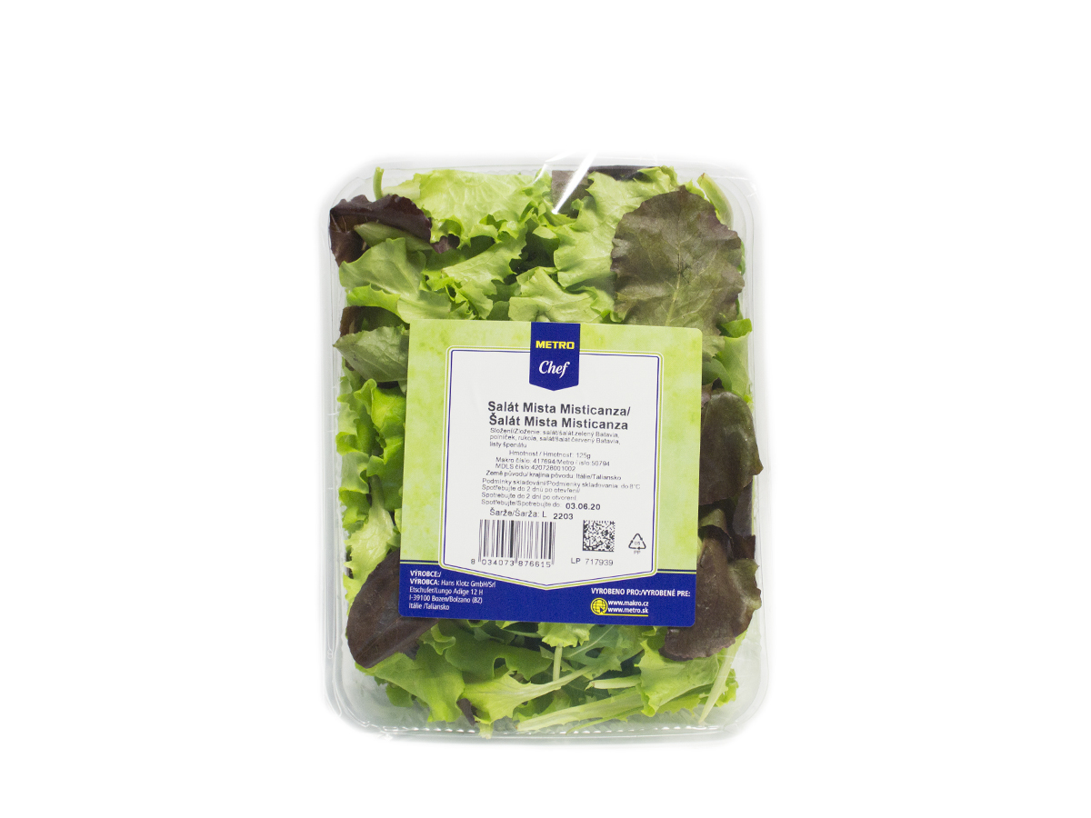METRO Chef Salát Misticanza praný čerstvý 125 g vanička