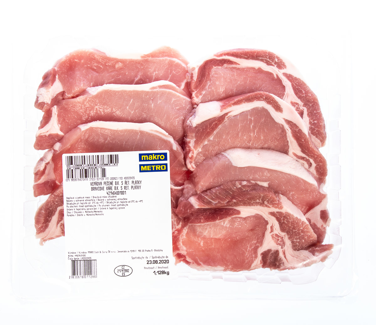 METRO Chef vepřová pečeně bez kosti s řetízkem plátky 8 ks chlaz. váž. cca 1,6 kg