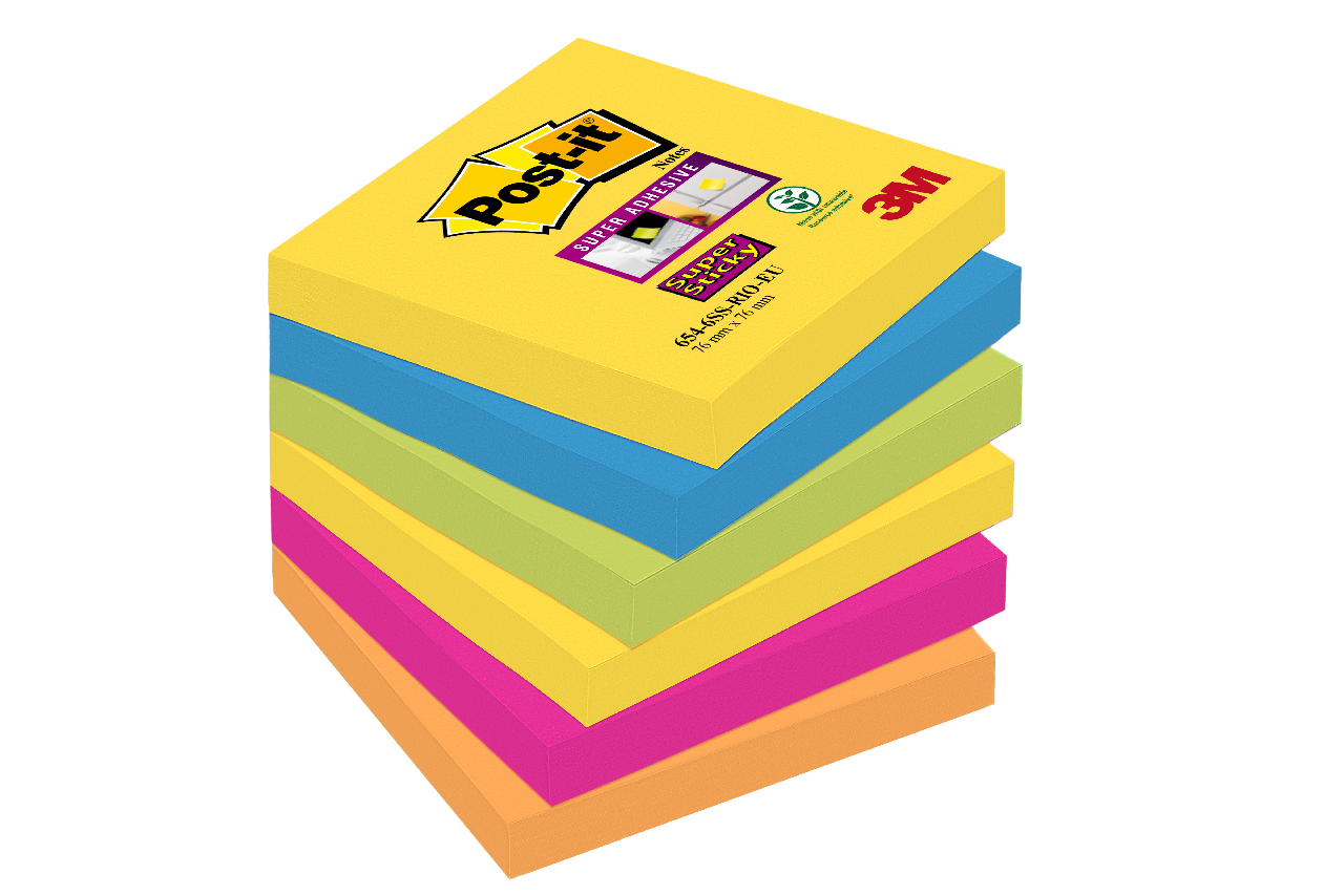 POST-IT Rio SS 76x76 90 listů 6 ks