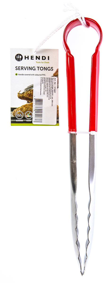 HENDI Kleště HACCP 25 cm nerez PVC červené 1 ks