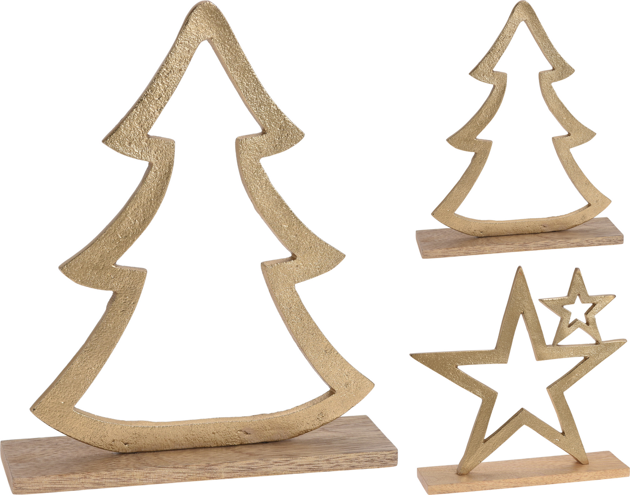 Dekorace vánoční zlatá 2ASS 1 ks