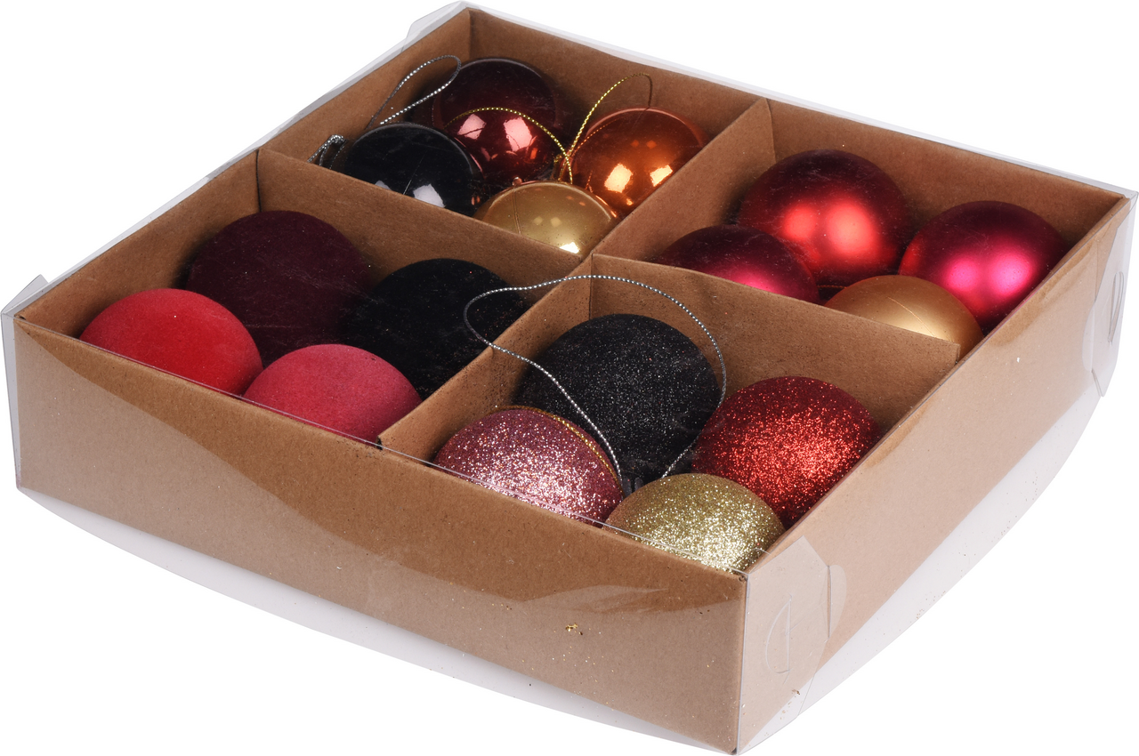 Koule - set PP červená/ mix 16 ks