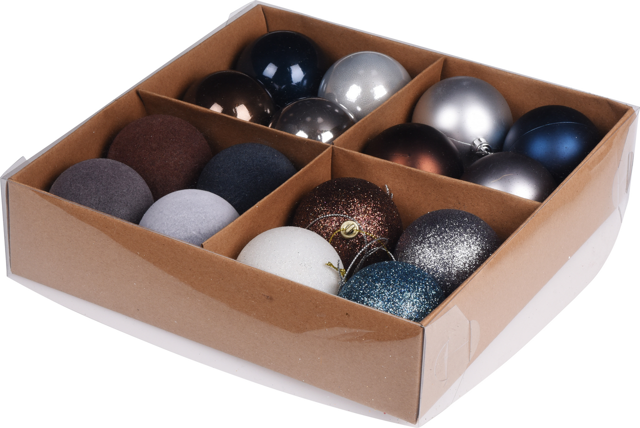 Koule - set PP modrá/ mix 16 ks